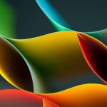 abstract colored paper structure on blue background